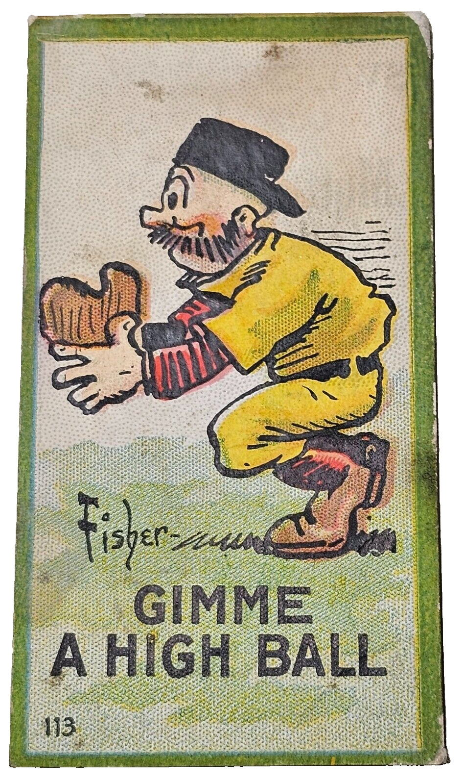 1906-11 T88 Mutt & Jeff #113 Gimme A High Ball, Color-Sweet Caporal Cigarettes