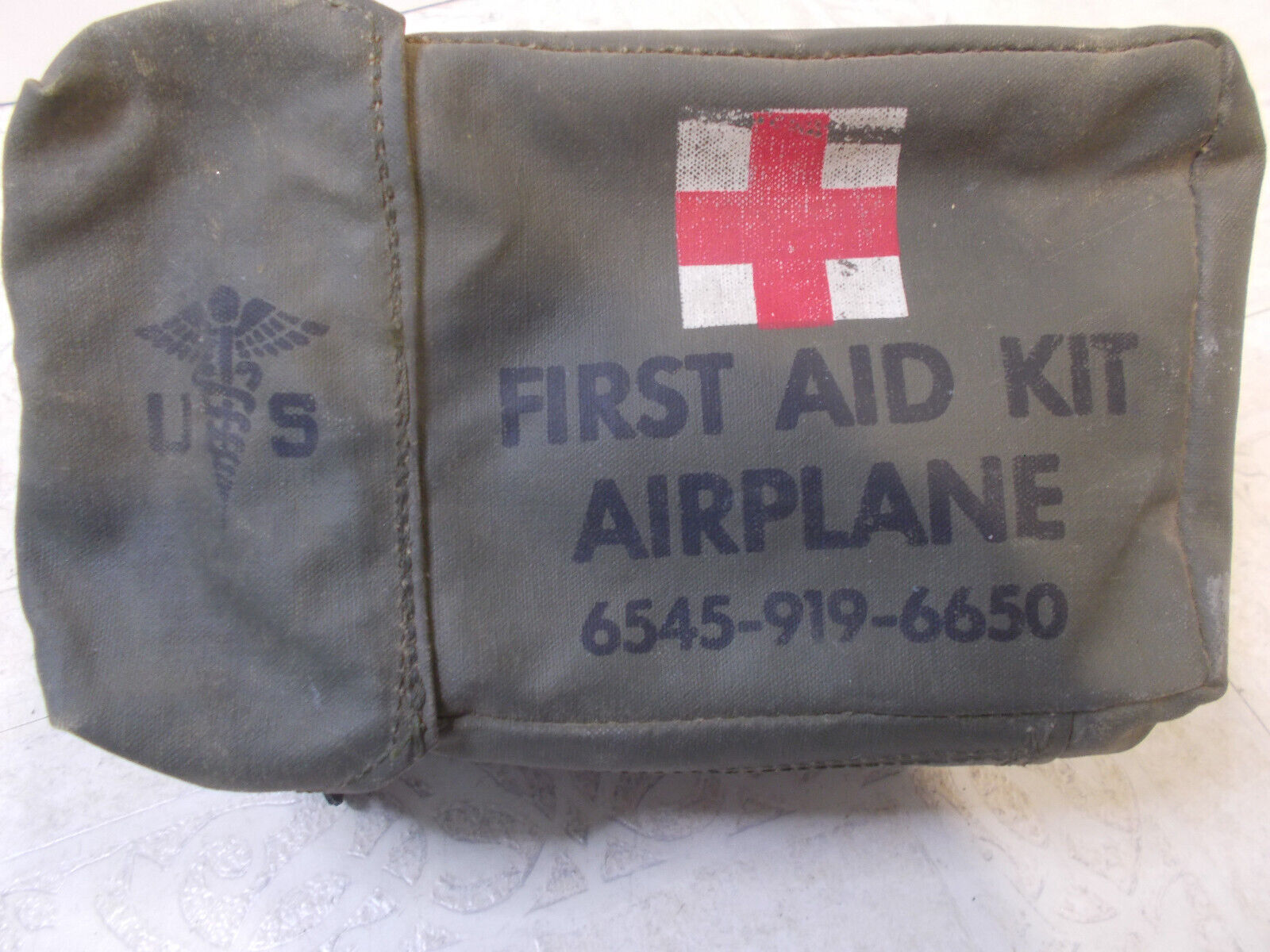 Vintage Airplane First Aid Kit US Military WWII? with a Few Original Contents