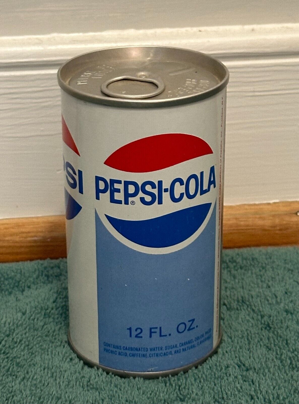 Vintage 1970\'s Pepsi Cola 12oz steel Soda Can Newport News, VA Pull Tab intact