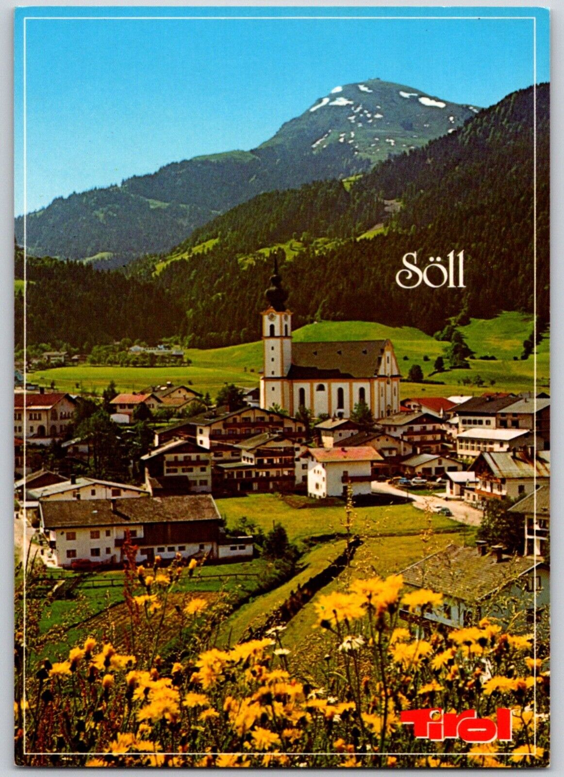 Postcard Soil Tirol Austria Town Houses