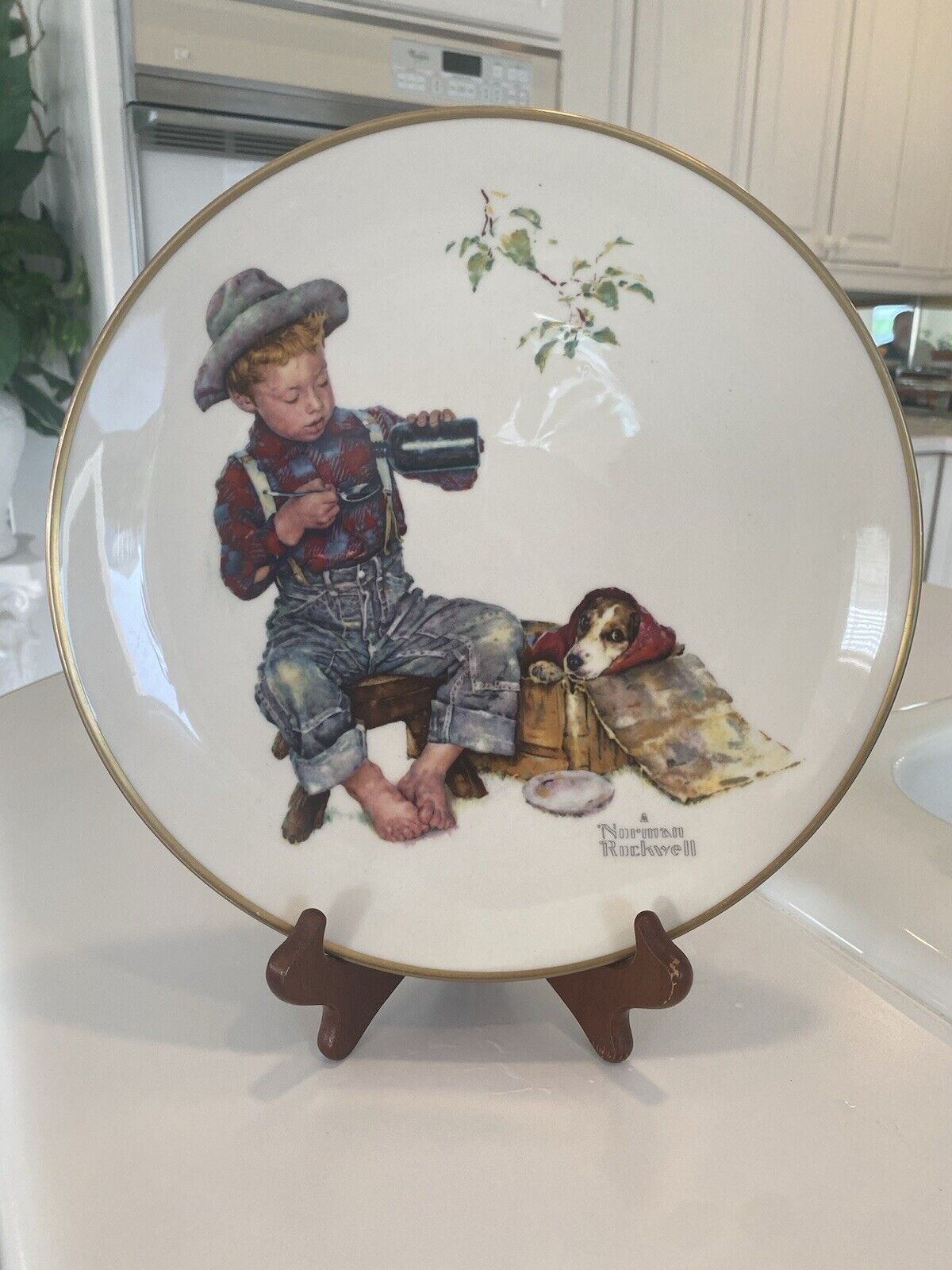 Norman Rockwell The Mysterious Malady Four Seasons 10.75” Gorham Plate 1971