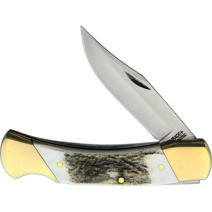 New Schrade Stag Lockback Folding Poket Knife SCH07