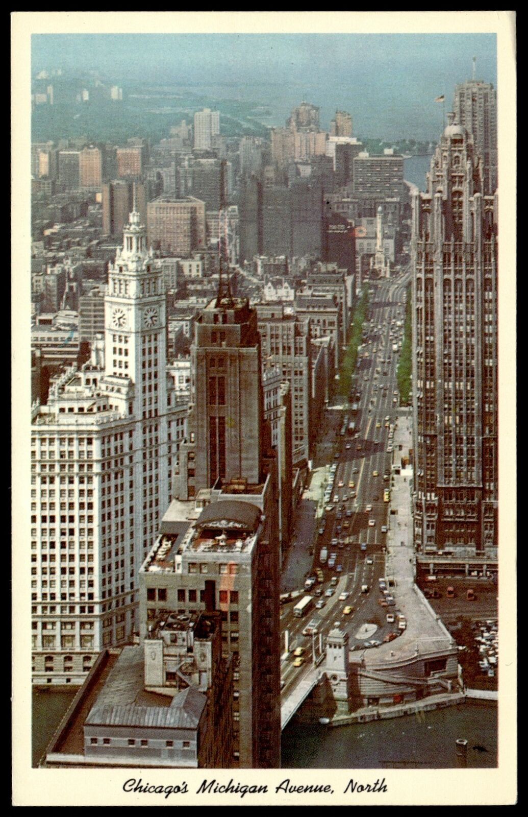 1930 Postcard Chicago\'s Michigan Avenue North Chicago Illinois IL Chrome