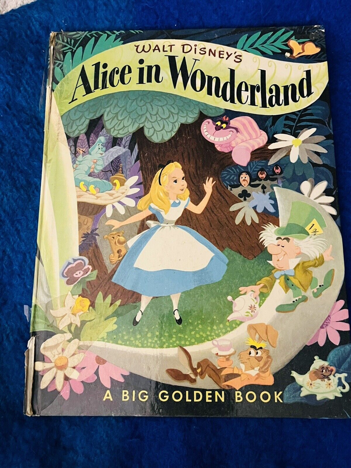 1951 Walt Disney's ‘ALICE IN WONDERLAND’ A Big Golden Book/Board Book