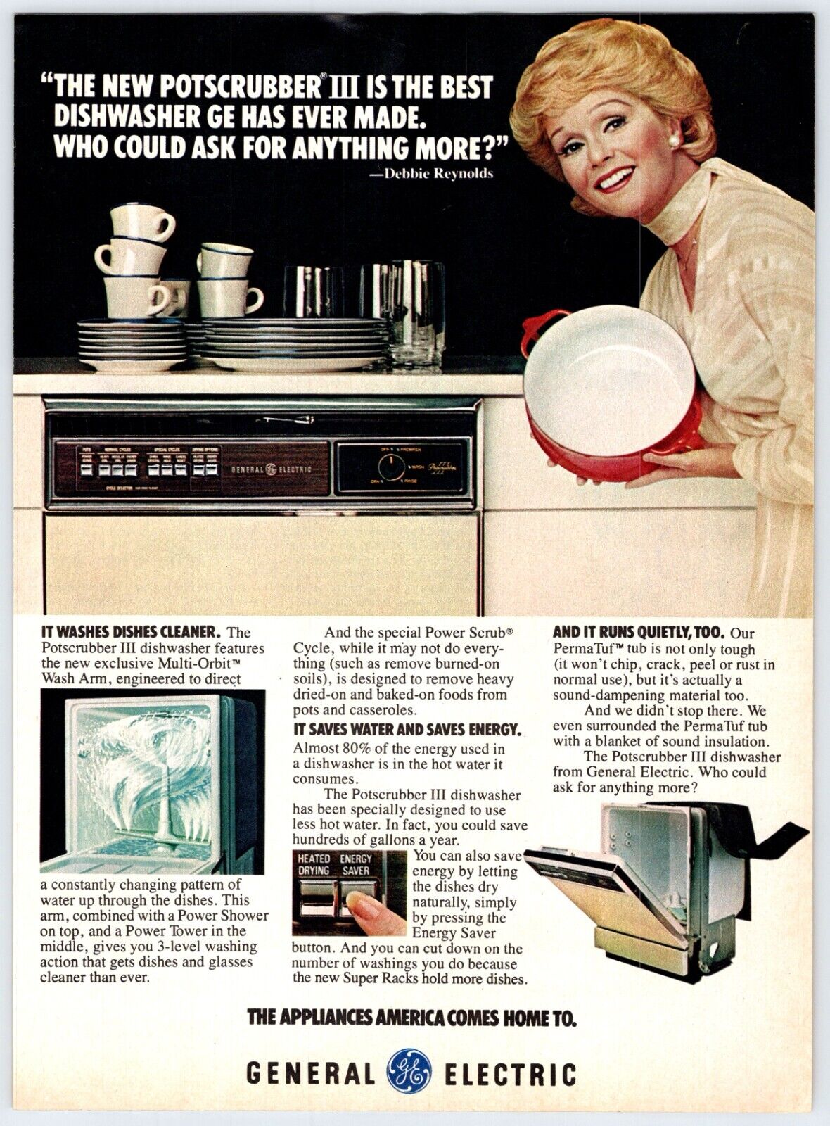 1978 DEBBIE REYNOLDS GE DISHWASHER Vintage 8\