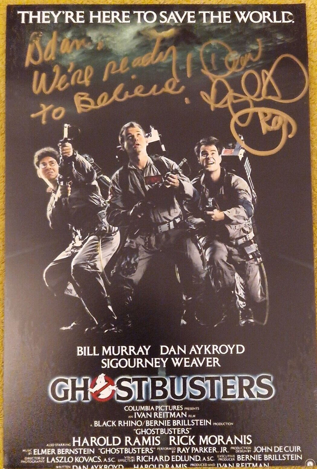 Dan Aykroyd signed Ghostbusters large photo 12x8\