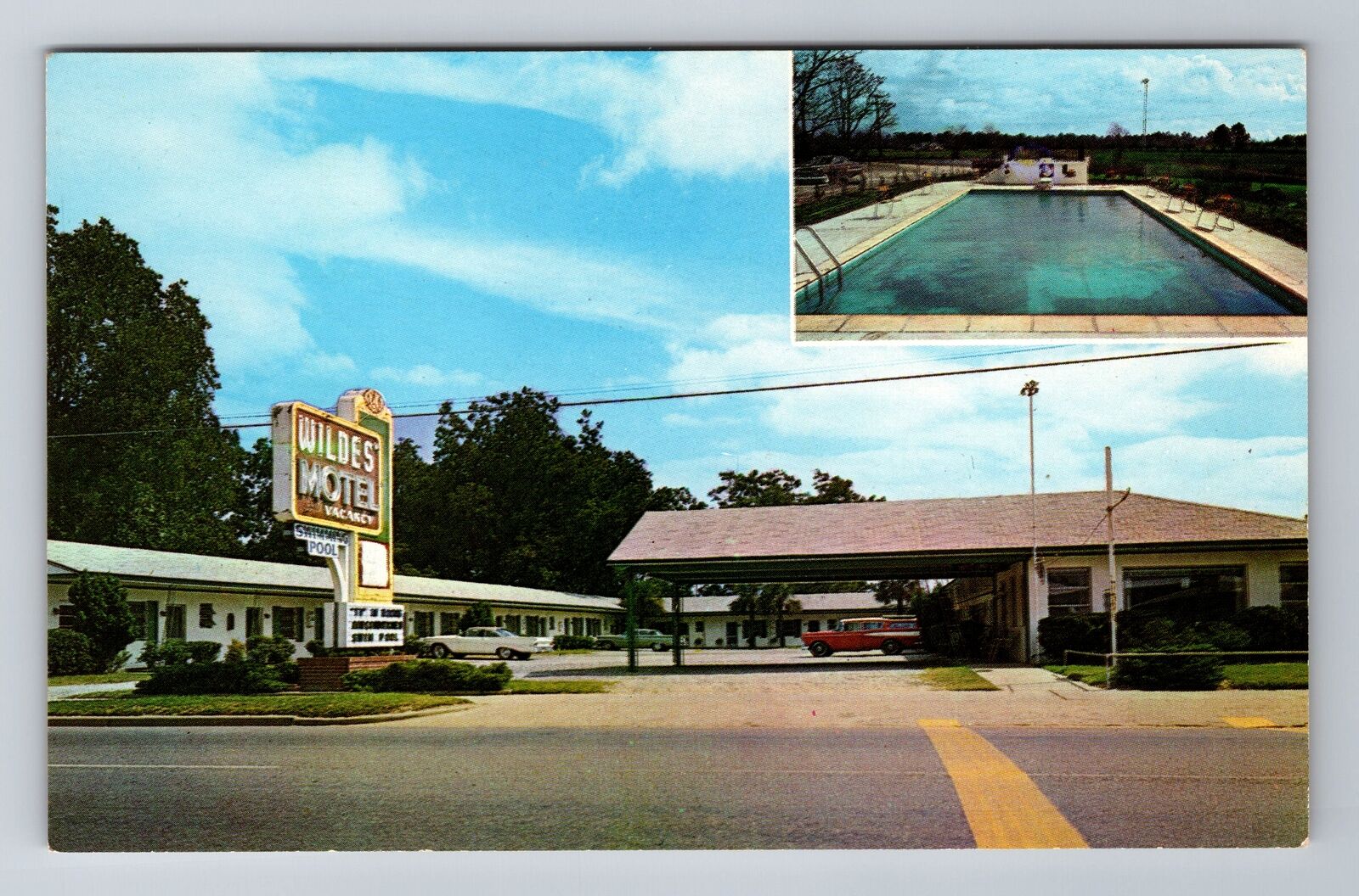 Statesboro GA-Georgia, Wildes Motel Advertising, Antique, Vintage Postcard