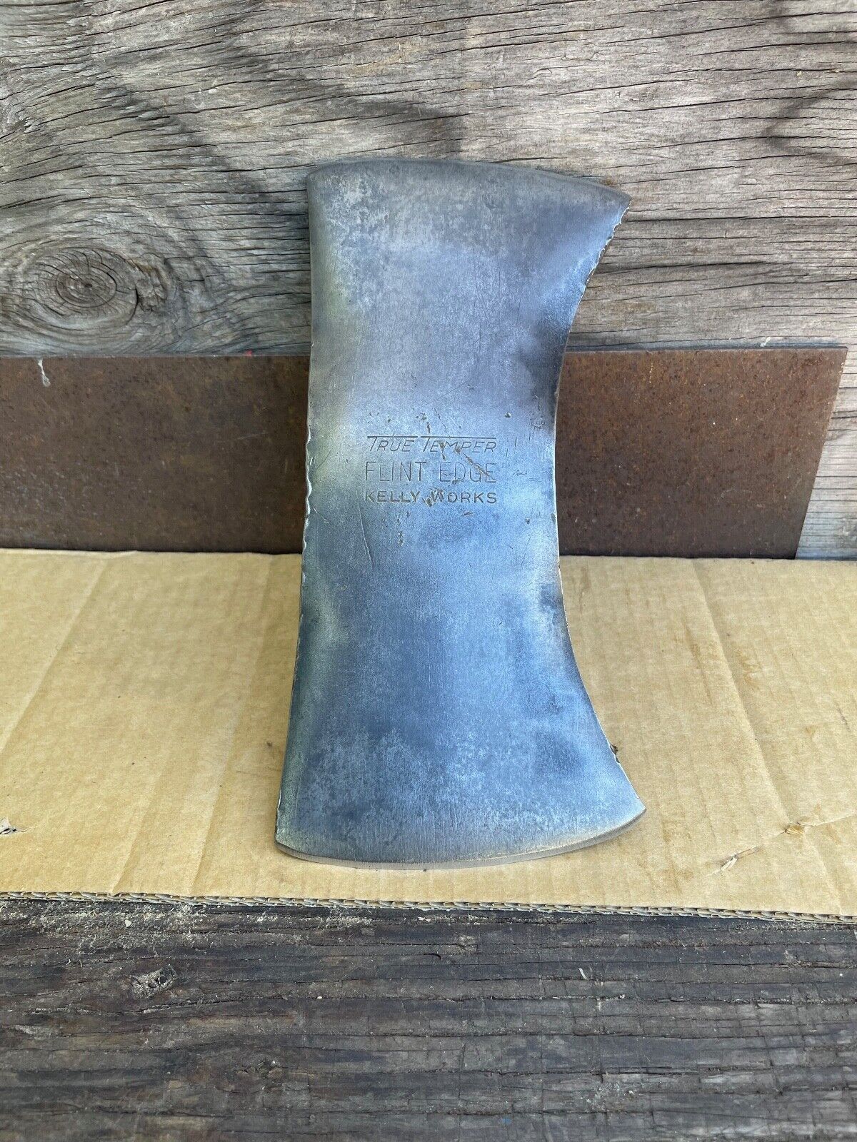 Vintage rare BIG factory 4-1/2 Lb. Kelly Flint Edge axe, stamped 4-2