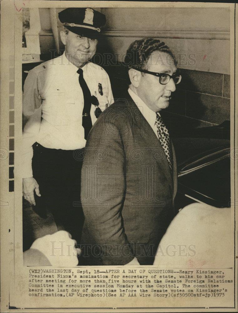 1973 Press Photo Henry Kissinger Senate Foreign - dfpb21691