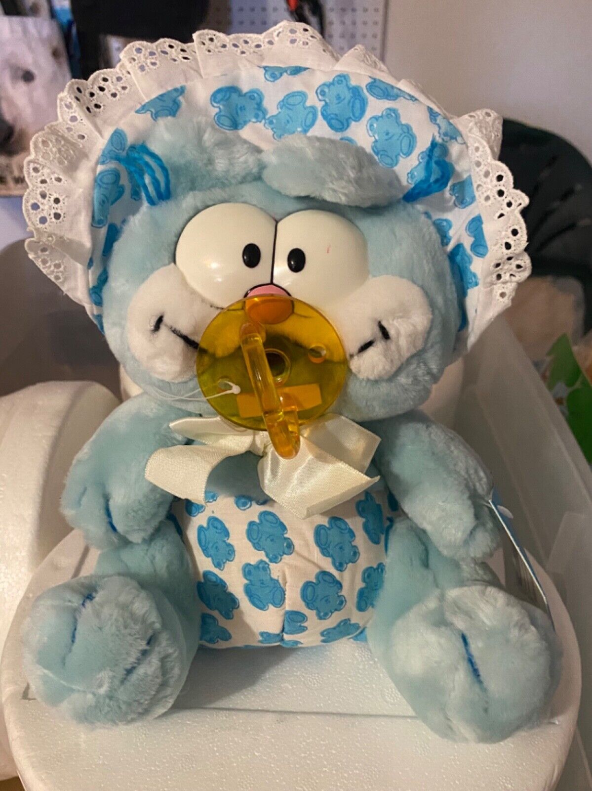 Blue Baby Garfield - Vintage 80\'s Toy By Dakin