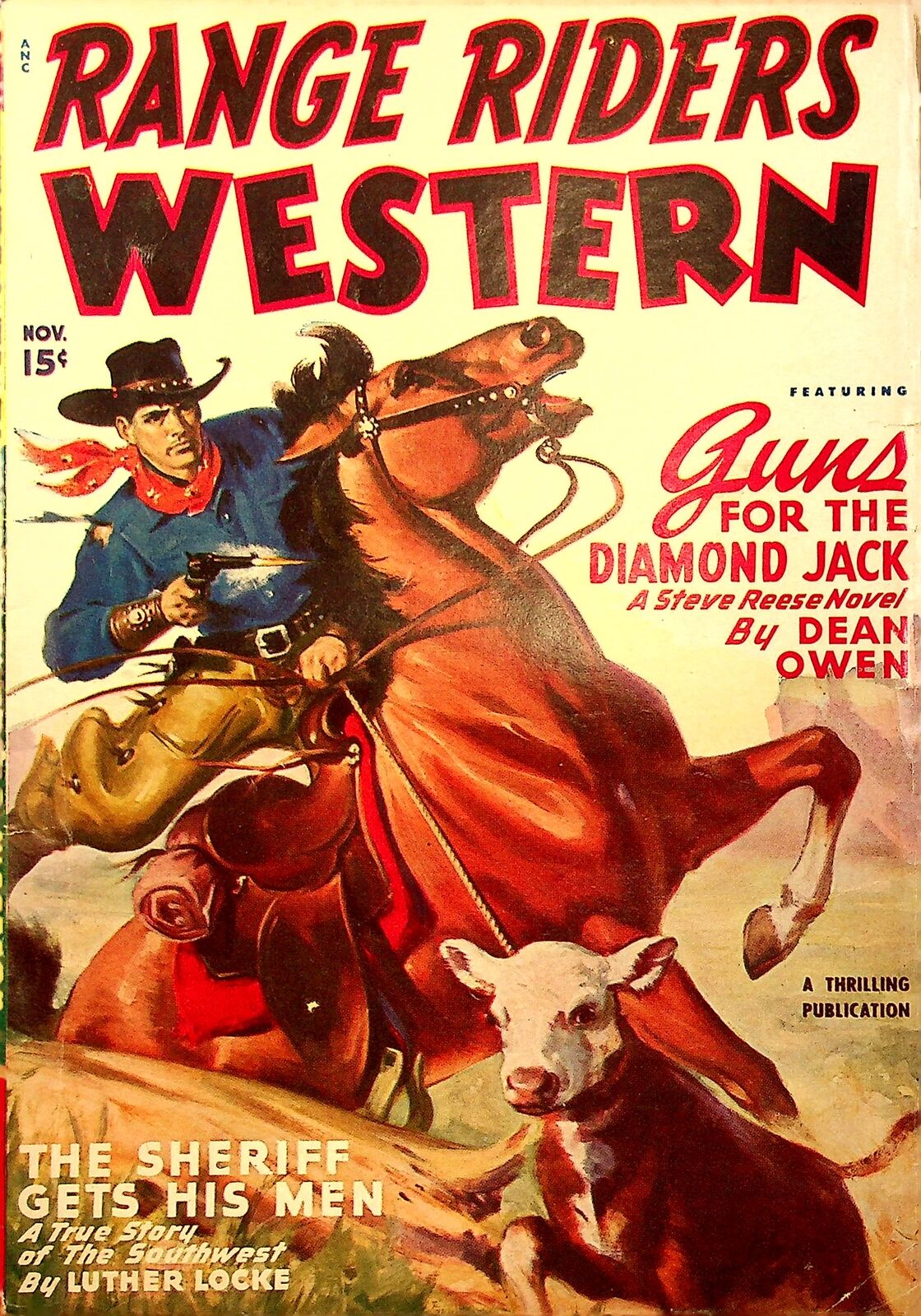 Range Riders Western Pulp Nov 1949 Vol. 21 #3 VF TRIMMED