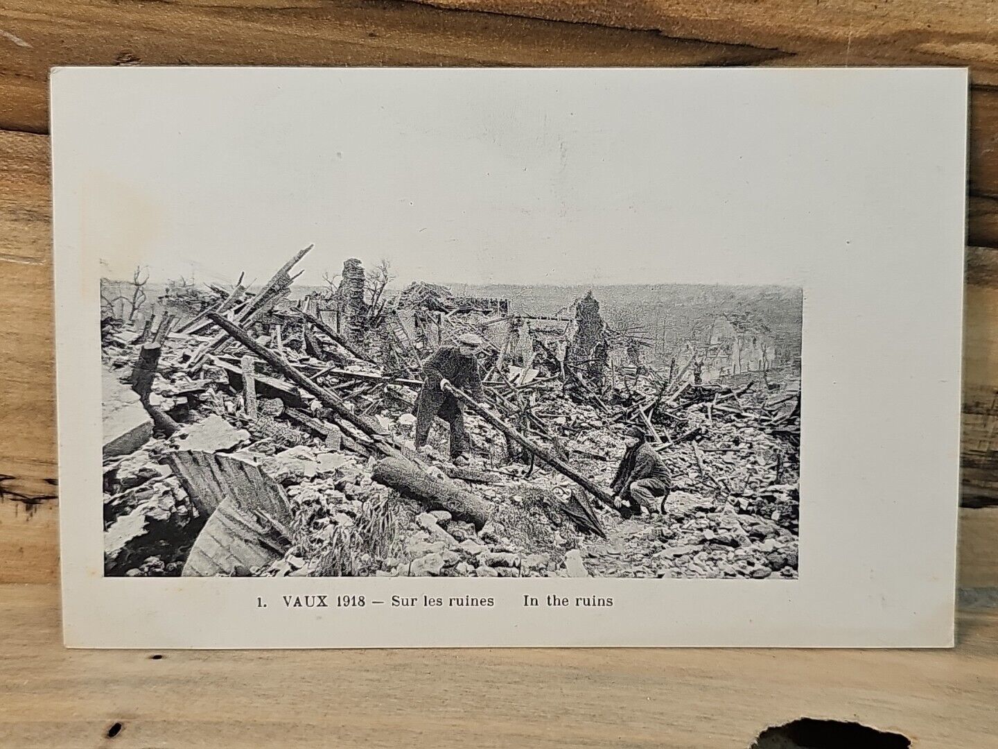 Antique 1918 War Unposted Postcard Vaux In Ruins W152