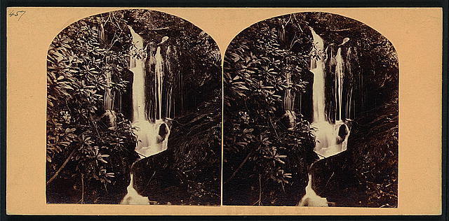 Photo of Stereograph,Mossy Cascade,Pike County,Penna,1862,Francis Fassitt