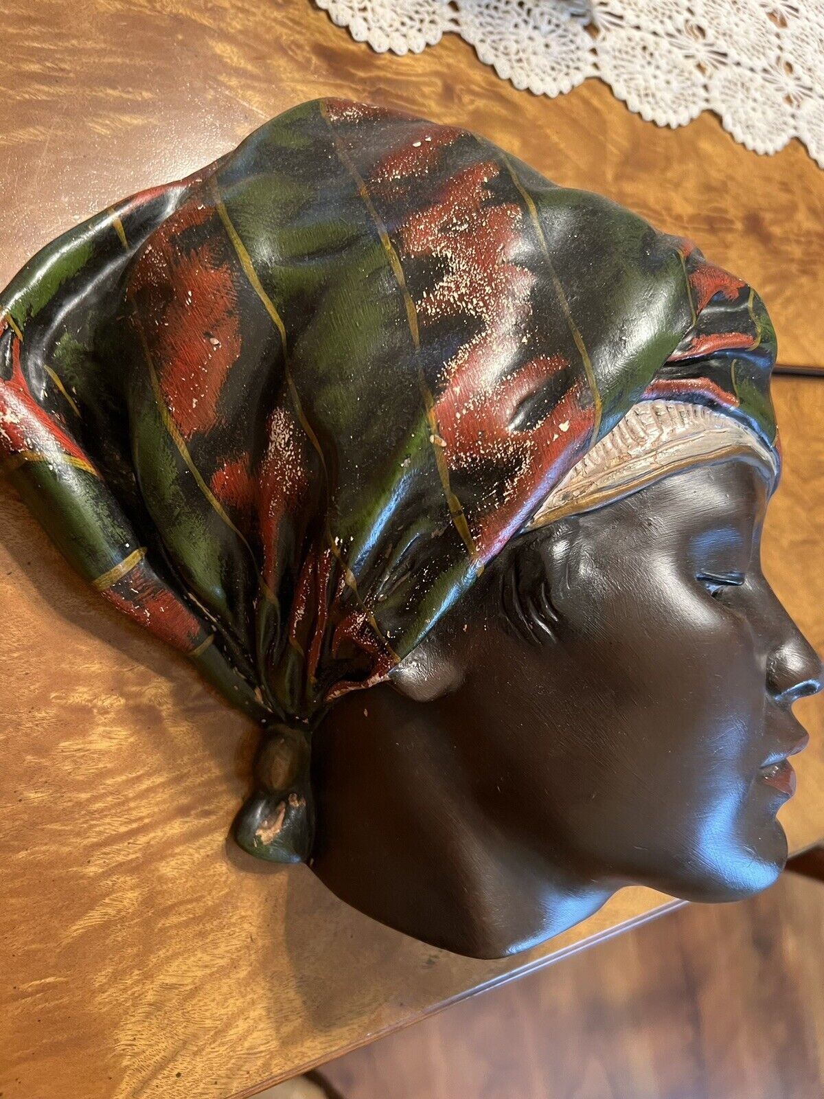 Large and Elegant Rudolf Thiele Nubian Female Mask Sculpture