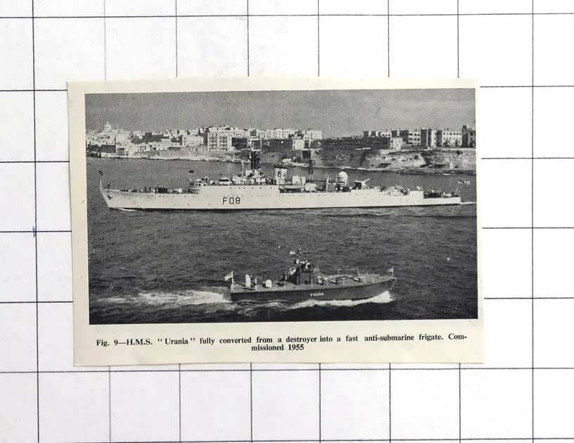 1956 HMS “Urania” Converted From Destroyer To Anti-Submarine Frigate