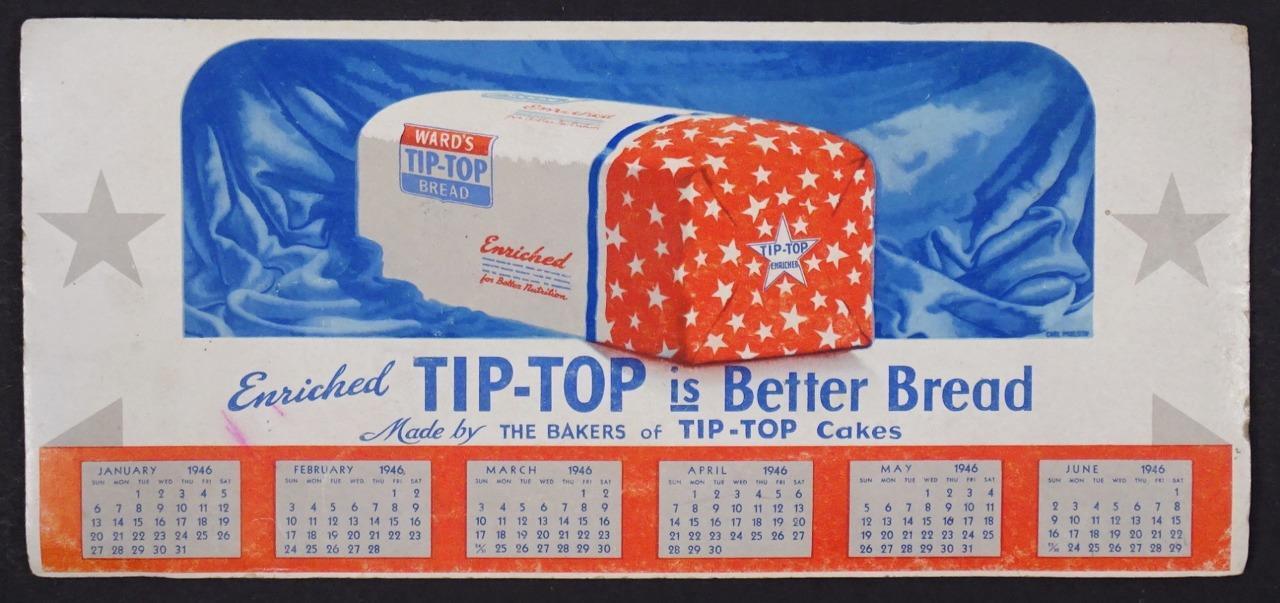 1946 Tip-Top Break Calendar & Ink Blotter1