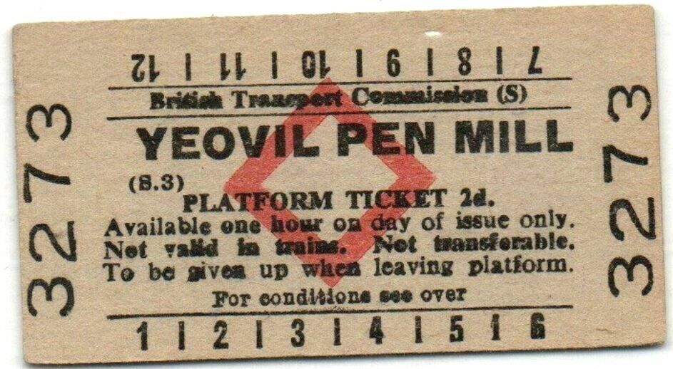 BTC(S) Platform Ticket Yeovil Pen Mill 2d (S.3)