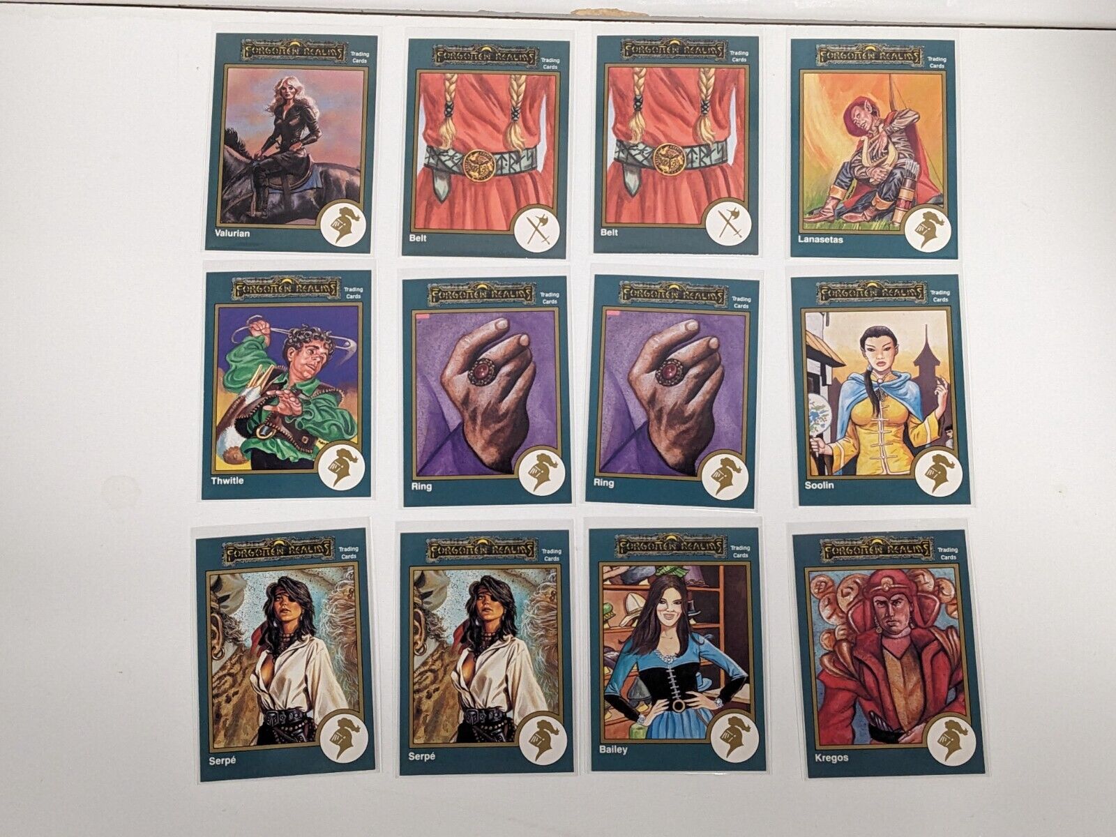 1993 TSR Advanced Dungeons & Dragons Forgotten Realms Trading Cards 12 CARDS A