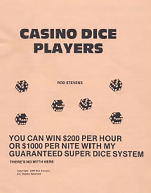 SUPER DICE SYSTEM by Rod Stevens -Craps Strategy