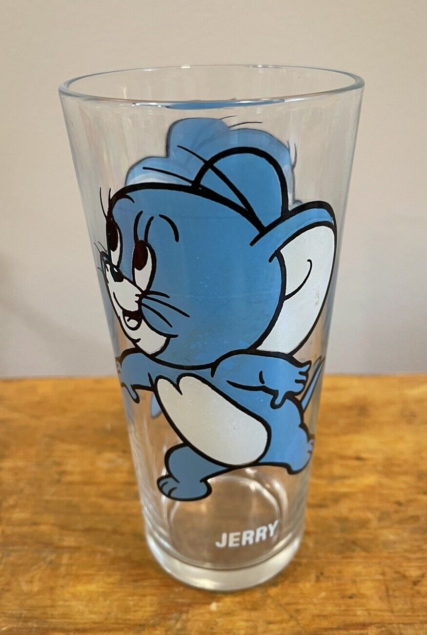 Vintage 1975 Looney Tunes Jerry Collector Series PEPSI Glass NO FADE