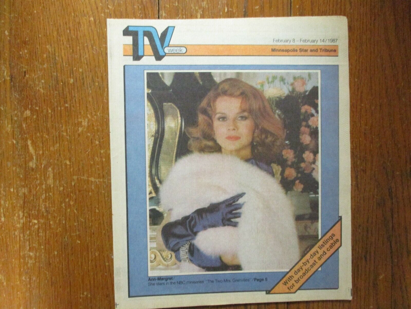 Feb 8-1987 Minneapolis TV Magaz(ANN-MARGRET/TWO MRS. GRENVILLES/STEPHEN COLLINS)