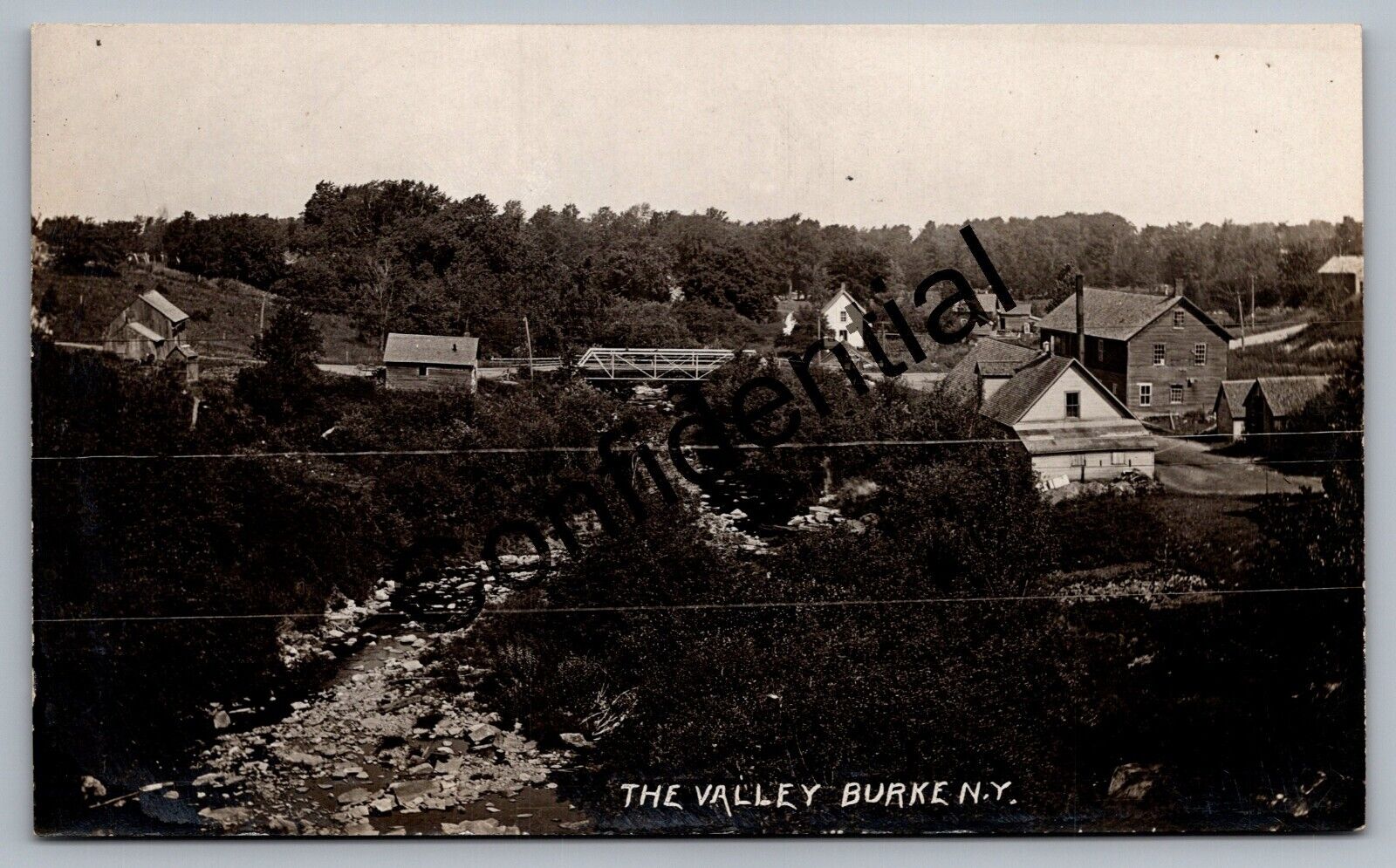Real Photo The Valley & Village Burke NY Franklin County New York RP RPPC G213