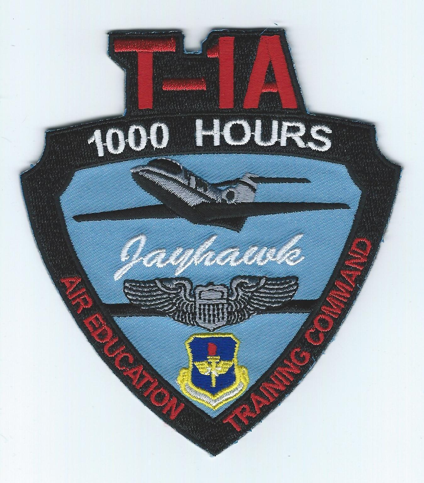 T-1A JAYHAWK 1000 HOUR patch