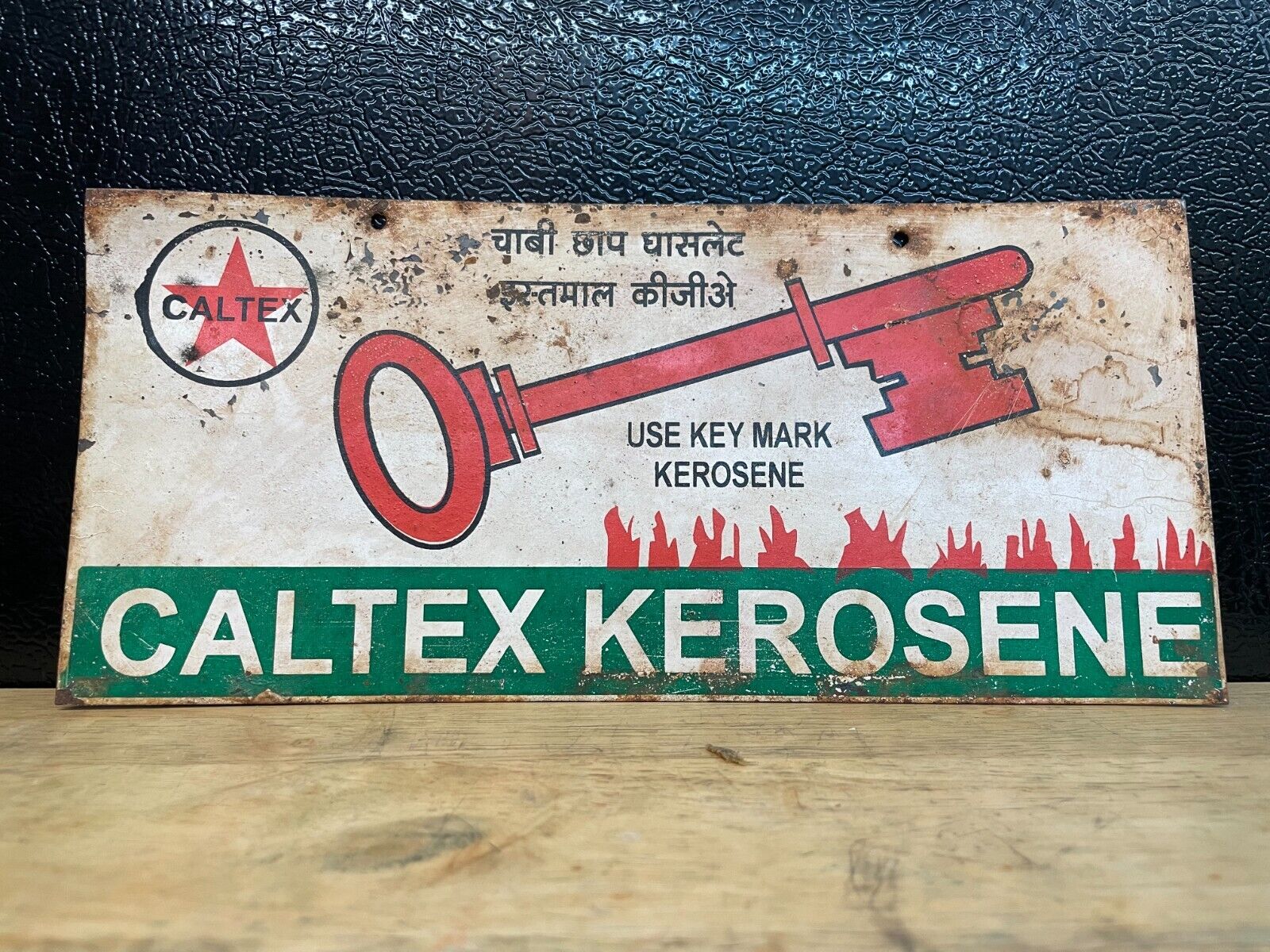 Vintage Caltex Kersosene Sign Original