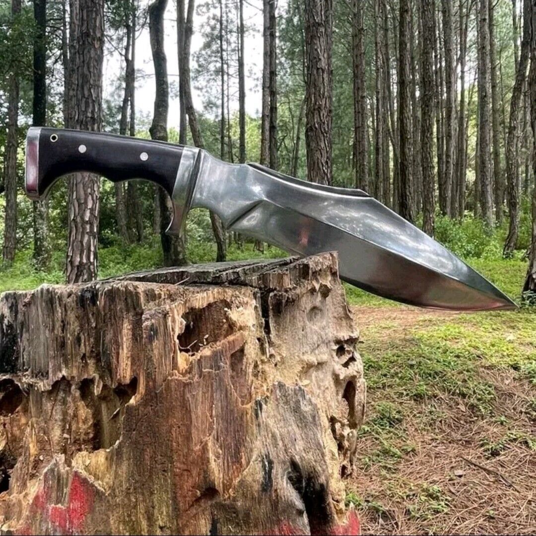 Custom Handmade Carbon Steel Blade Tactical Bowie Knife |Hunting Knife Camping
