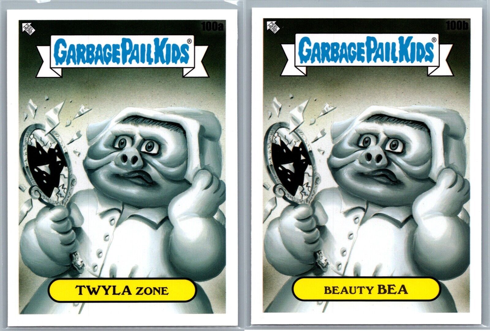 Twilight Zone Rod Serling Eye Of The Beholder Garbage Pail Kids Spoof 2 Card Set