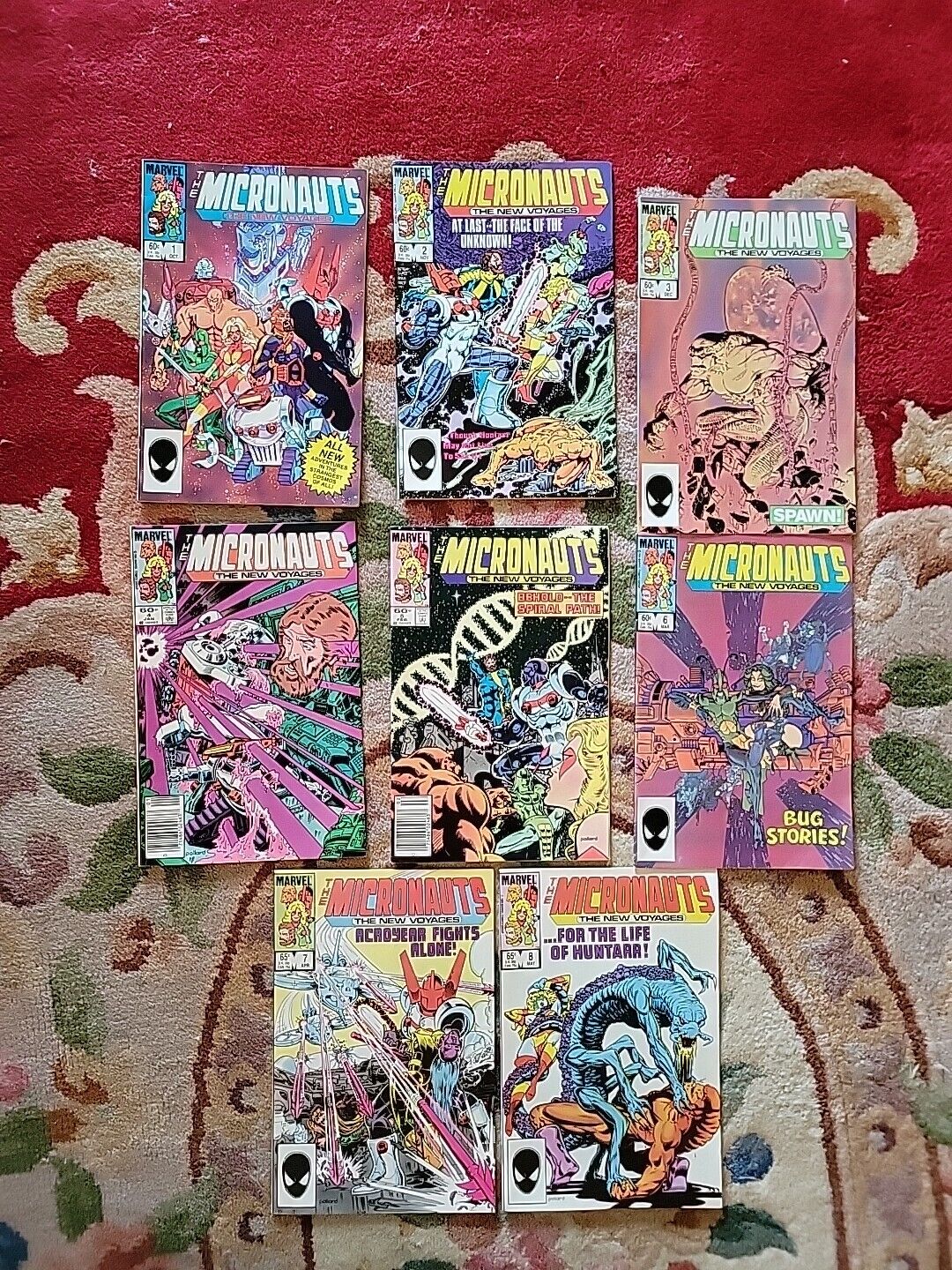 The Micronauts Vol 2 #1 2,3,4,5,6,7,8 Marve Comics Lot Near Mint Condition