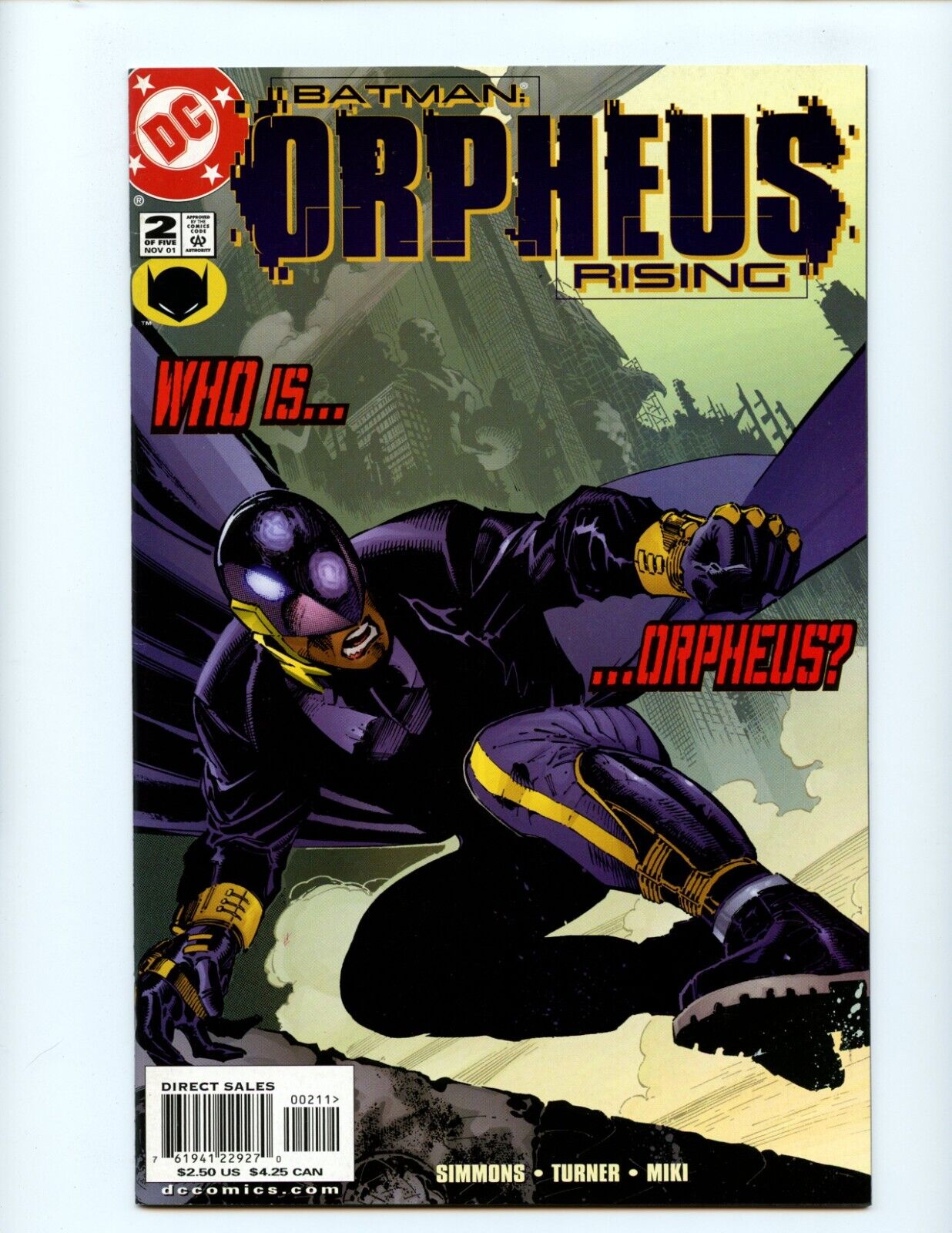 Batman Orpheus Rising #2 Comic Book 2001 VF/NM Alex Simmons Dwayne Turner DC