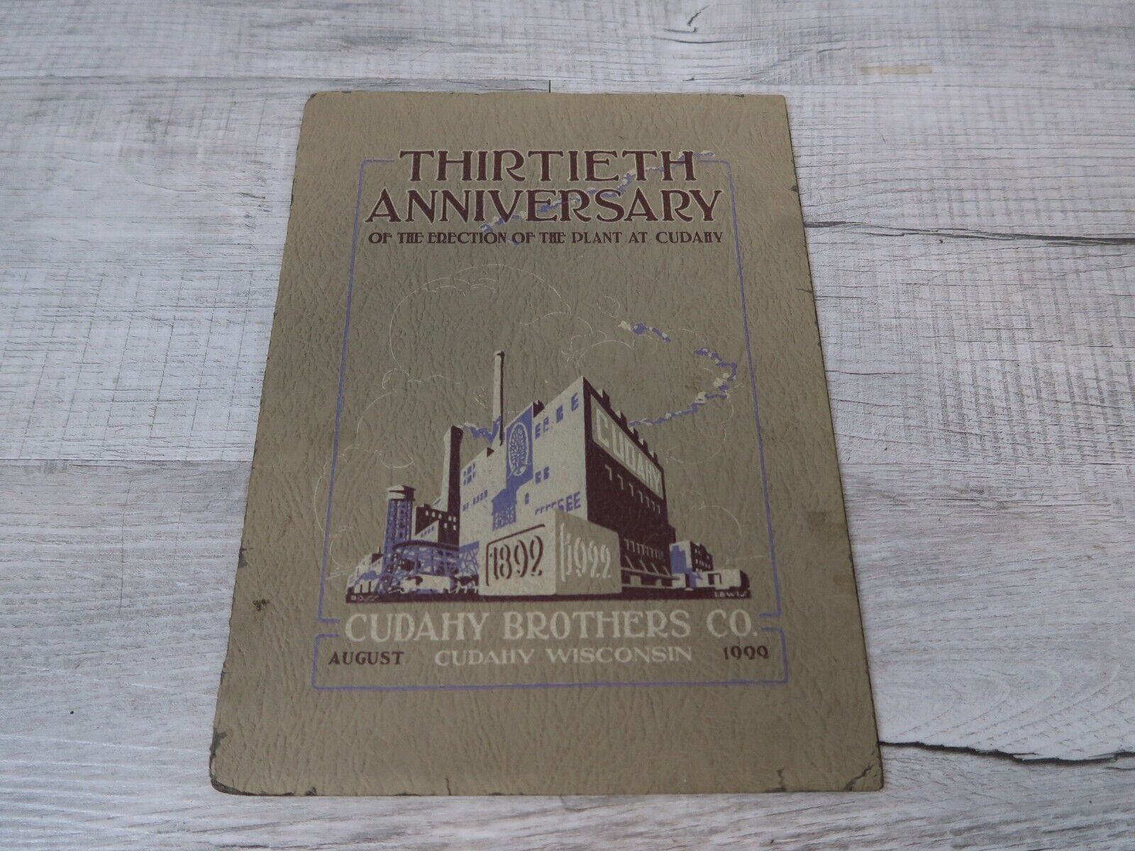 1922 Cudahy Brothers Thirtieth Anniversary Book Wisconsin WOW