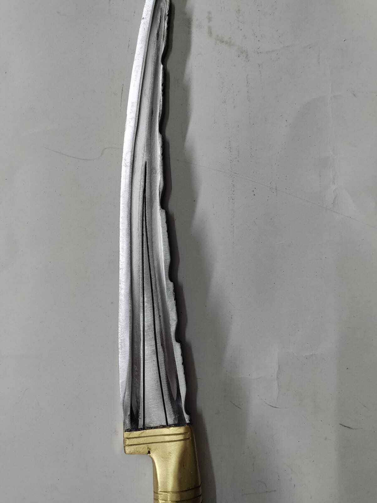 1900 Deer Hilt Brass Dagger Khanjar Stag Buck Rare Damascus Collectible