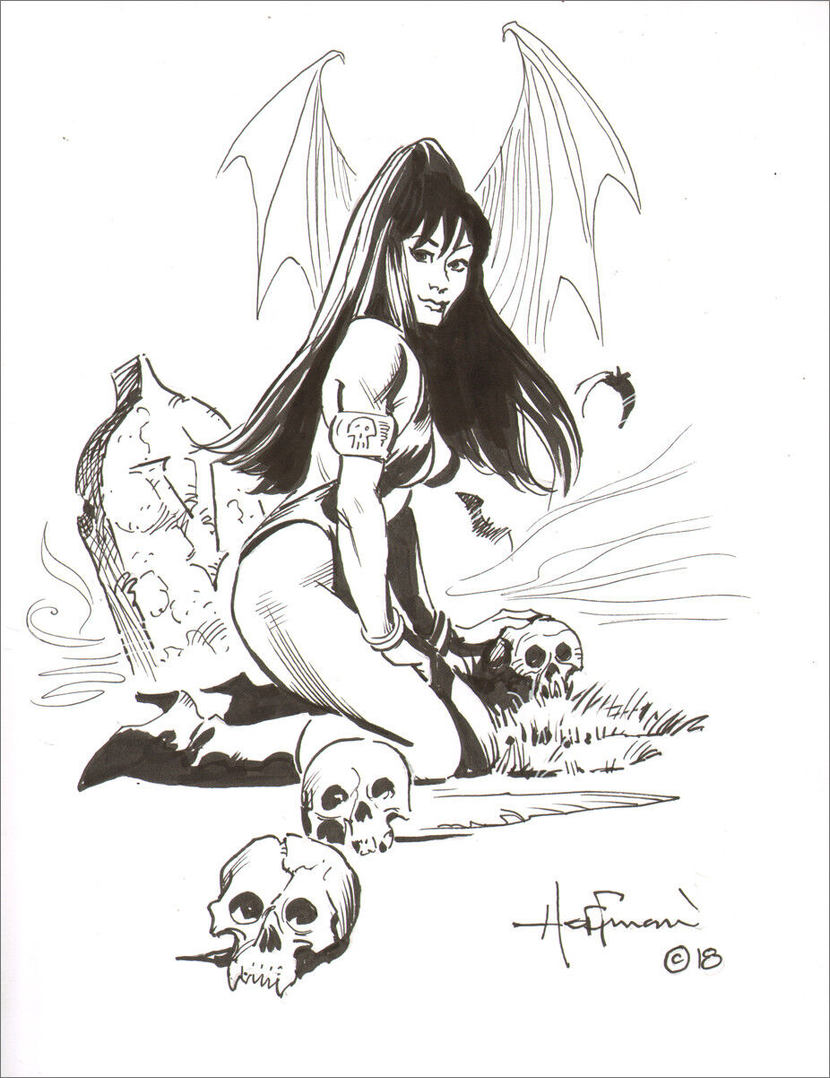 MIKE HOFFMAN FANTASY ART COMMISSION INK DRAWING 11x14 You Choose the Scene