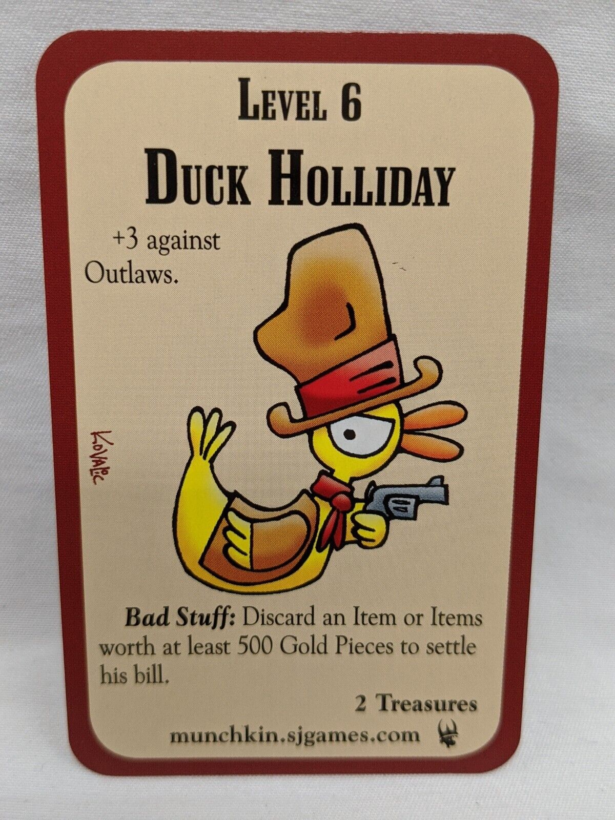 The Good The Bad And The Munchkin Saloon Duck Holliday Promo Card