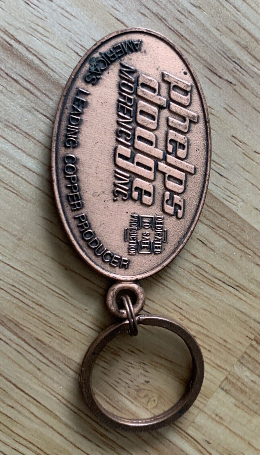 Phelps Dodge Morenci Inc. Copper Key Ring Fob
