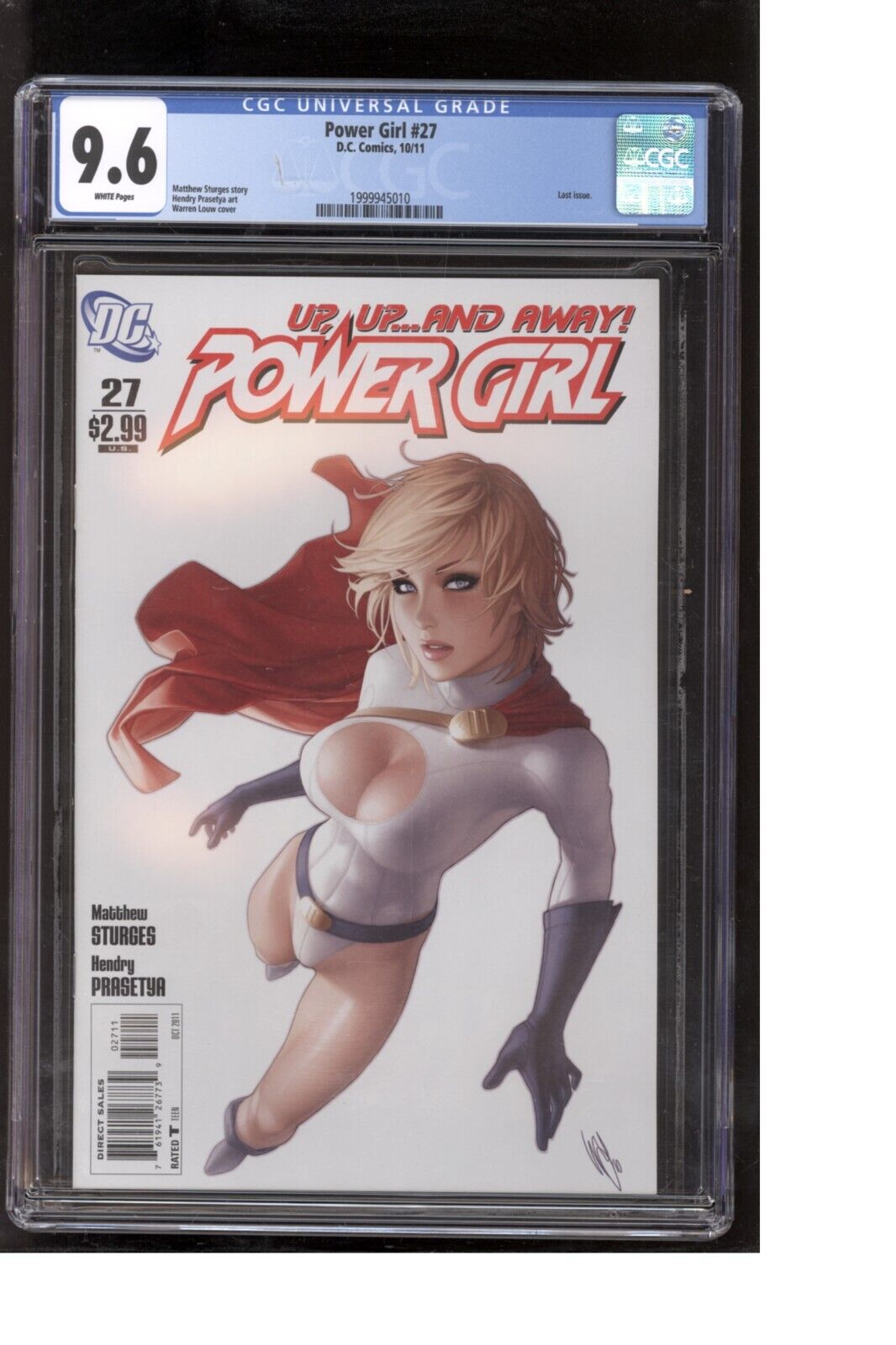 Power Girl 27 CGC 9.6 Last Issue Adam Hughes Art 2011