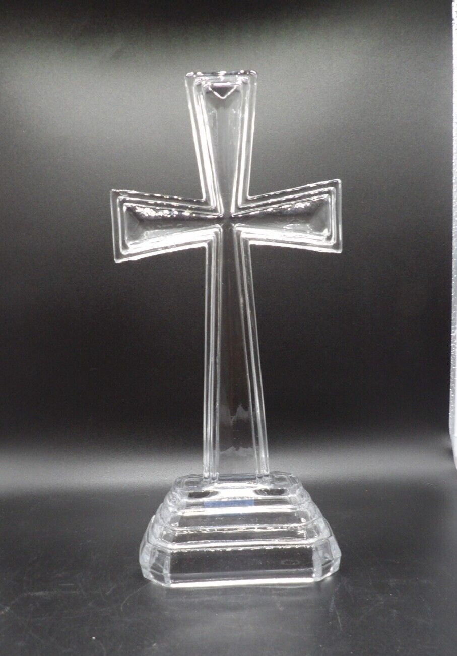 2014 Celebrations Mikasa Rejoice Collection Modern Glass Cross  10.25\