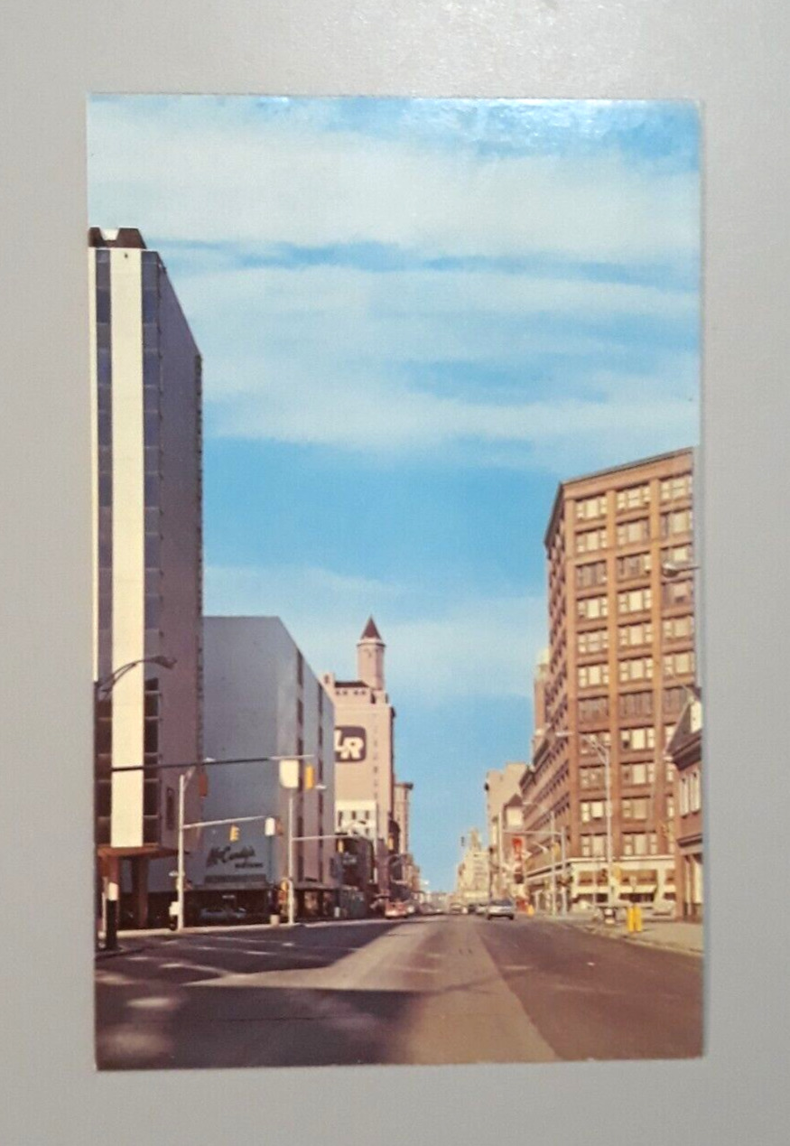 Vintage 1968 Postcard Rochester NY - MAIN STREET LOOKING WEST