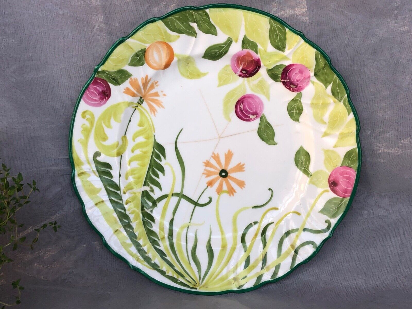 ANTIQUE Charles Ahrenfeldt Porcelain China Plate Victorian Decorative Plate