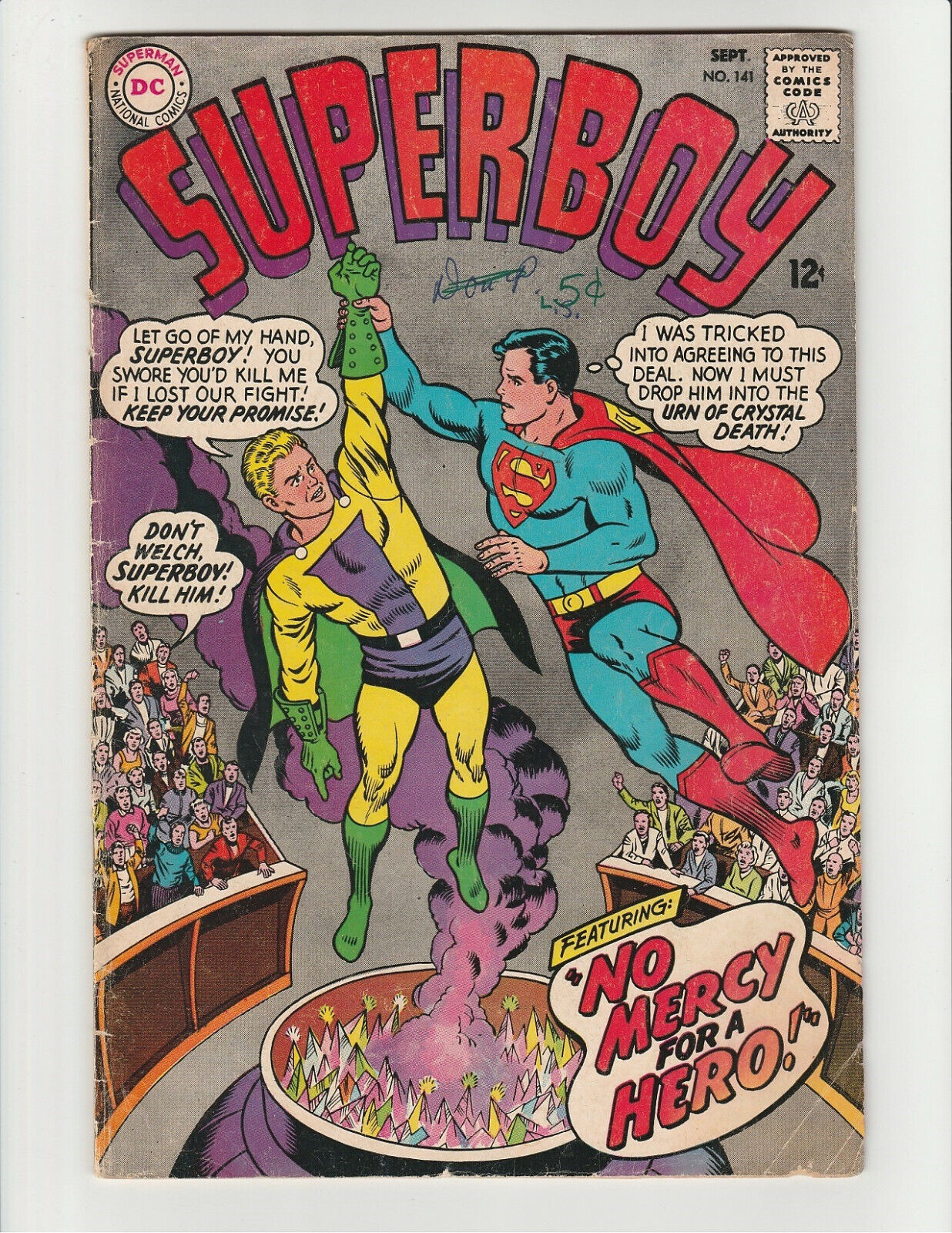 Superboy #141 (1967) 4.0 VERY-GOOD VG No Mercy for a Hero
