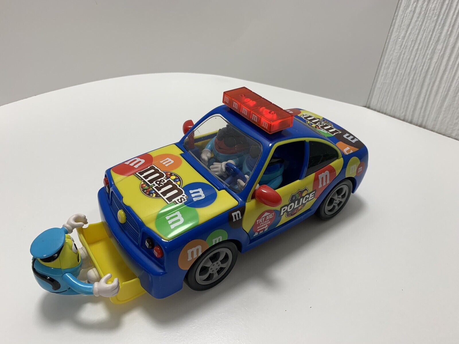 2010 M&M\'s Police Car Chocolate Candy Dispenser Vehicle Dish M&M Tested Works