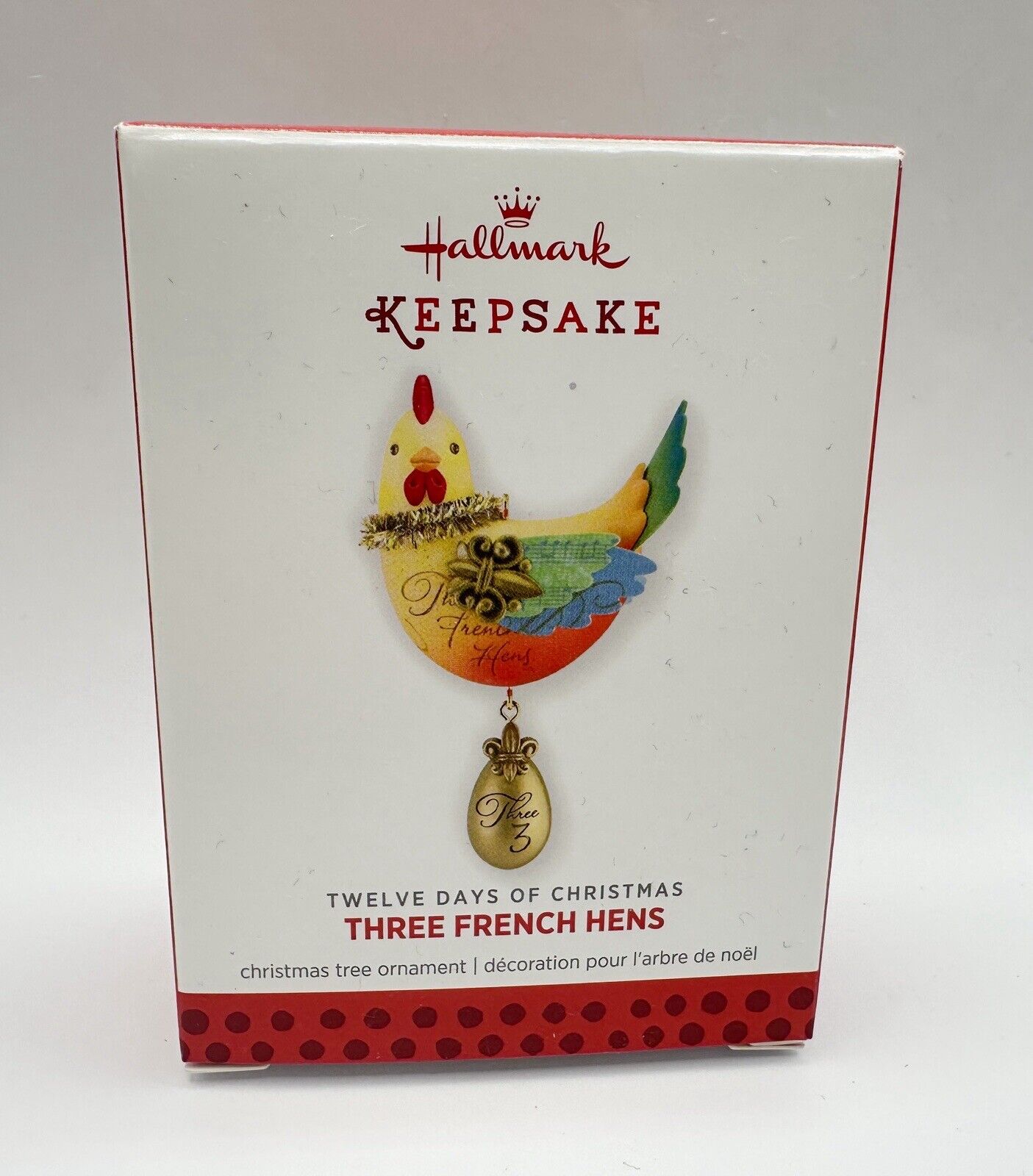 Hallmark Keepsake Twelve Days Of Christmas Three French Hens Ornament 2013