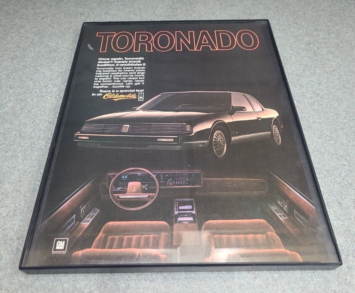 1985 Oldsmobile Toronado: Personal Luxury Cars Vintage Print Ad Framed 8.5x11 