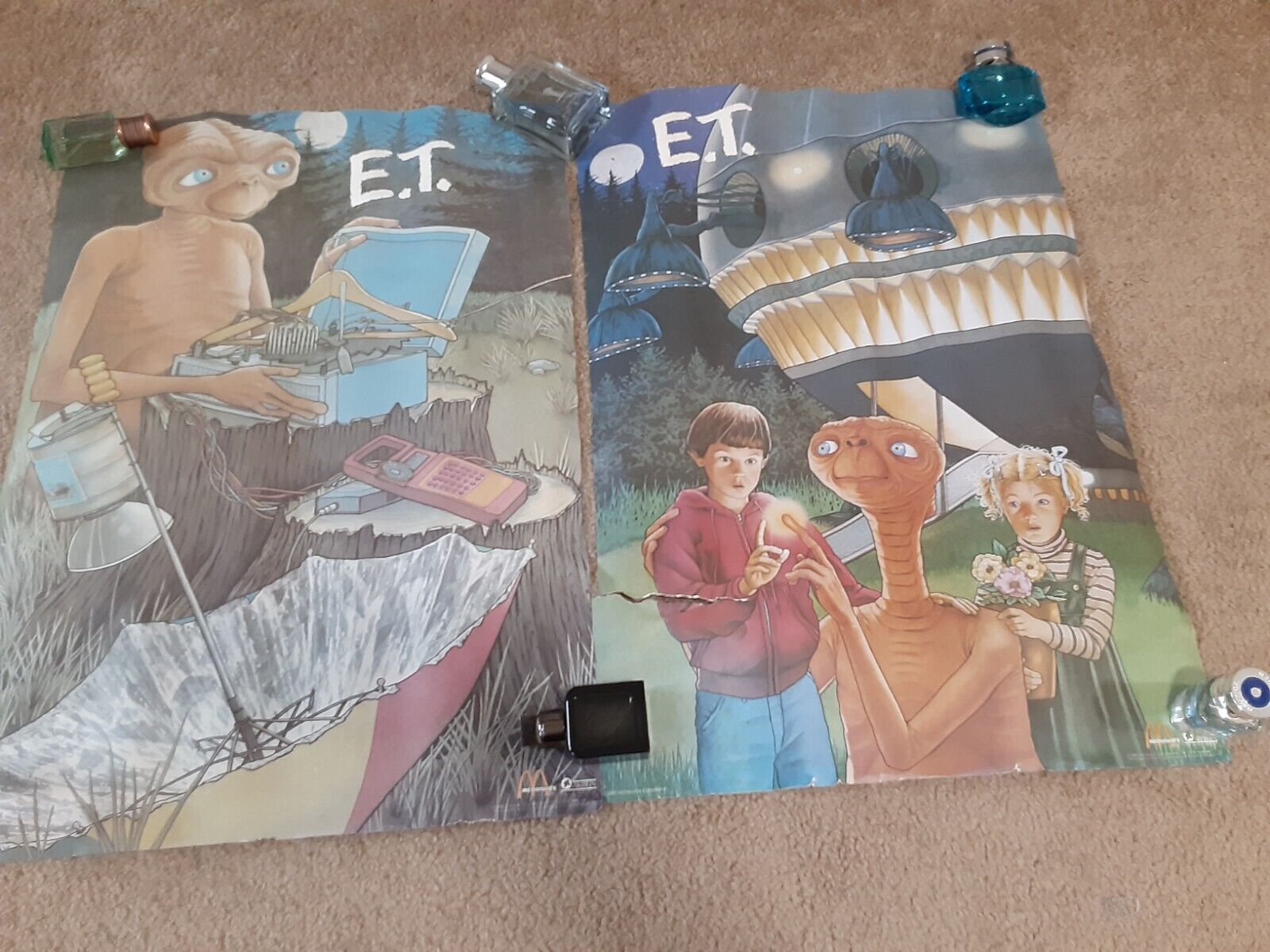 1985  McDonald\'s ET Posters Lot of 2 Happy Meal E.T. Extra-Terrestrial Movie