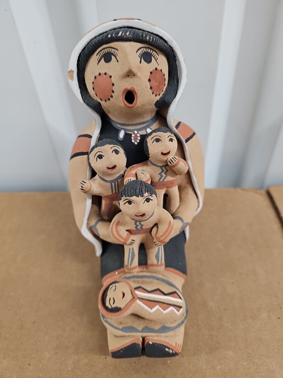 Native American Jemez pottery Storyteller Emily Fragua Tsosie Child Storyteller