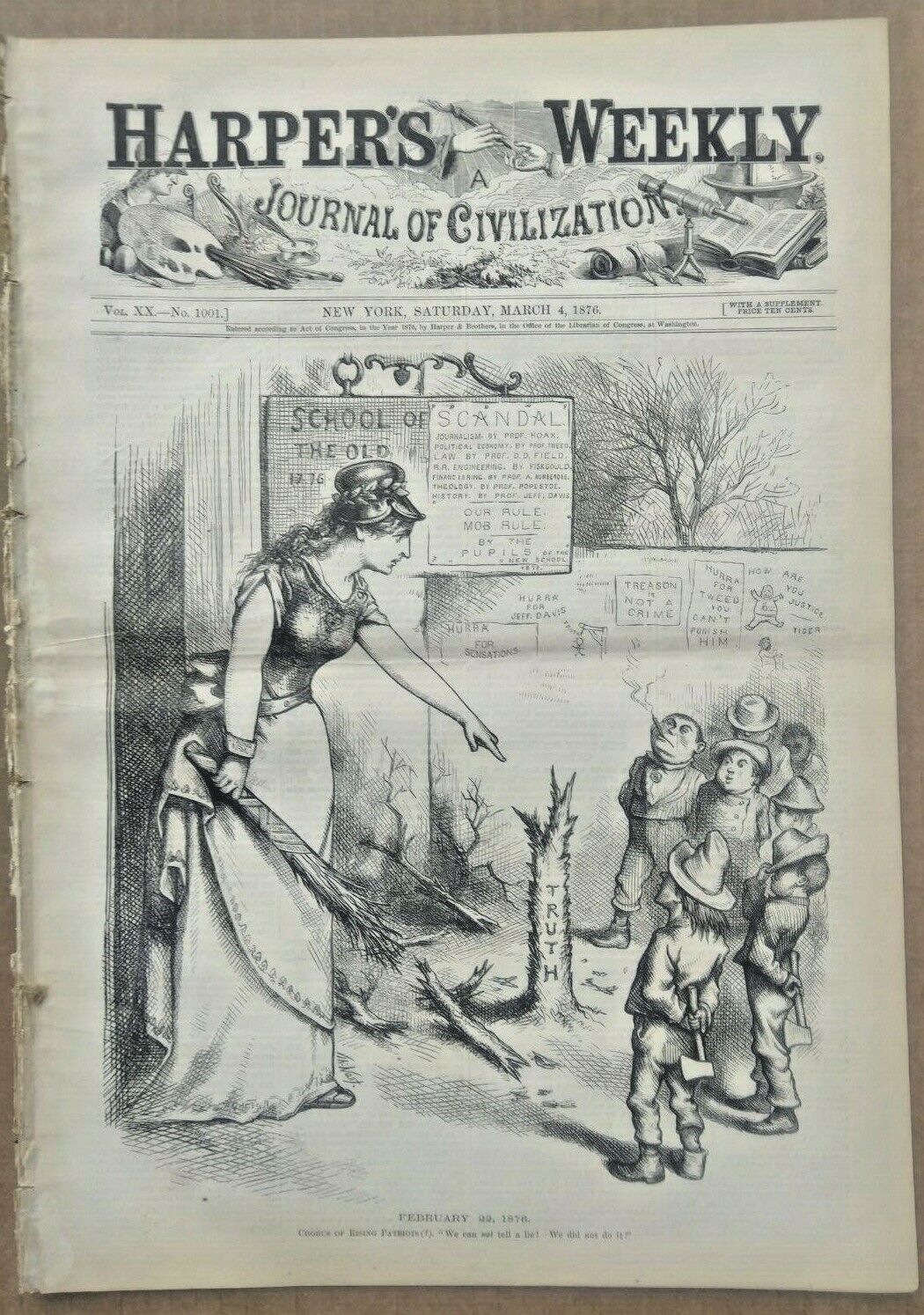Harper\'s Weekly 3/4/1876  Macbeth / Philadelphia Centennial /