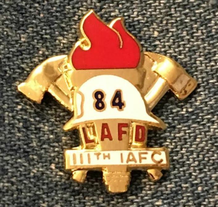 1984 LAFD Olympic Pin~Los Angeles Fire Department~LA Summer Games~111th  AFC