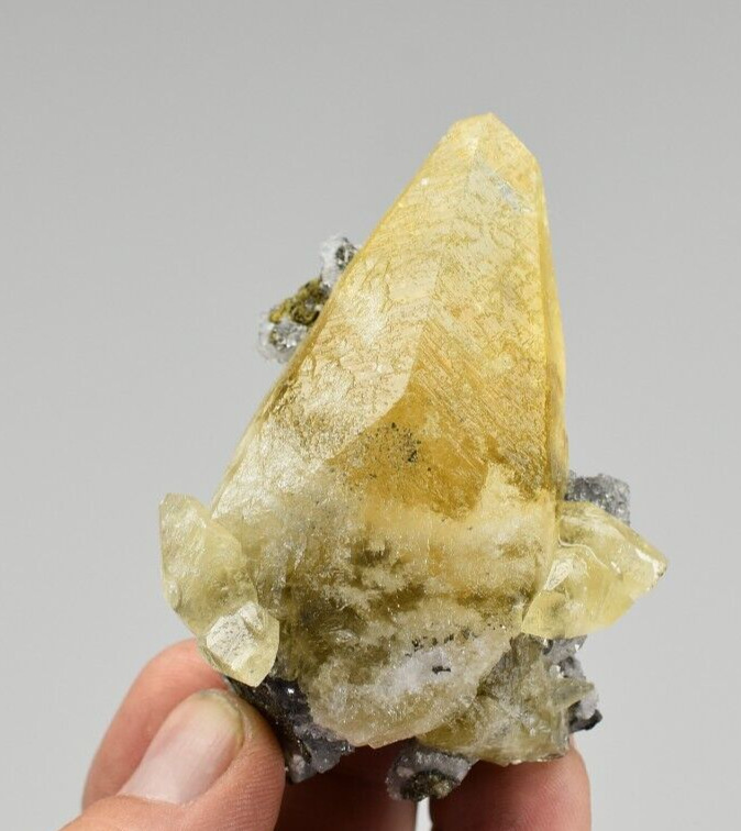 Calcite with Quartz and Pyrite - Casteel Mine, Iron Co., Missouri